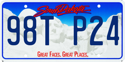 SD license plate 98TP24
