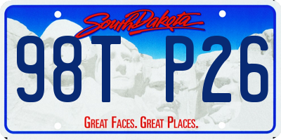 SD license plate 98TP26