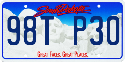 SD license plate 98TP30