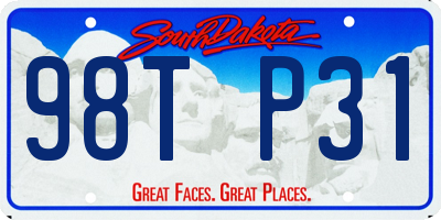 SD license plate 98TP31