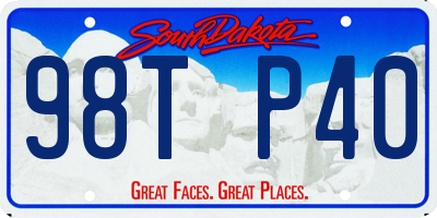 SD license plate 98TP40