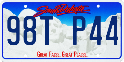 SD license plate 98TP44