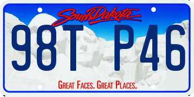 SD license plate 98TP46