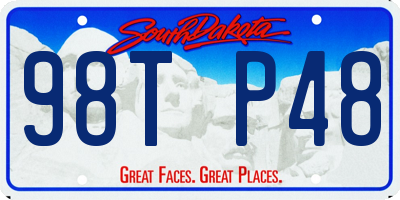 SD license plate 98TP48