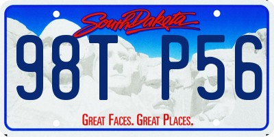 SD license plate 98TP56