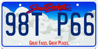 SD license plate 98TP66