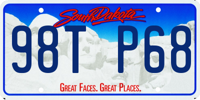 SD license plate 98TP68