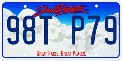 SD license plate 98TP79
