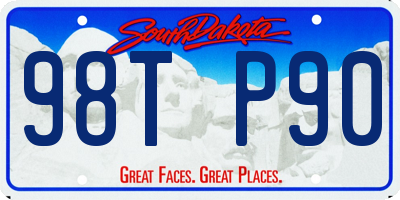 SD license plate 98TP90