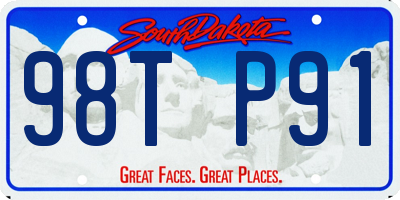 SD license plate 98TP91