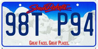 SD license plate 98TP94