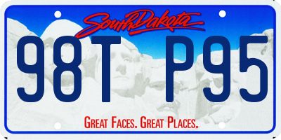 SD license plate 98TP95