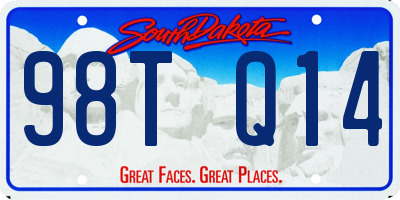 SD license plate 98TQ14
