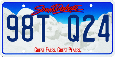 SD license plate 98TQ24