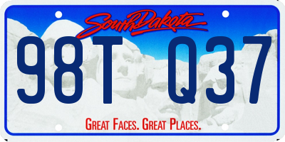 SD license plate 98TQ37
