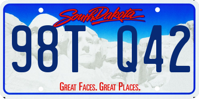 SD license plate 98TQ42