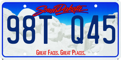 SD license plate 98TQ45
