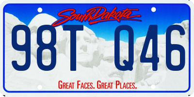 SD license plate 98TQ46