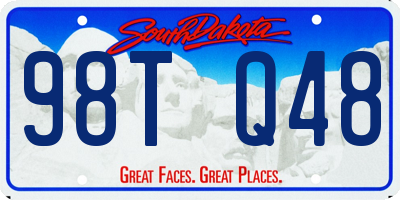 SD license plate 98TQ48