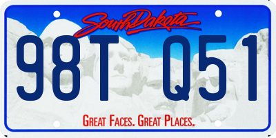 SD license plate 98TQ51