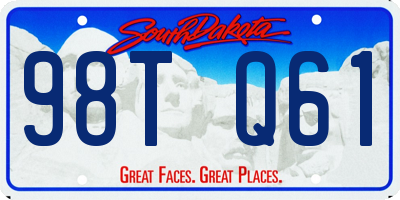 SD license plate 98TQ61