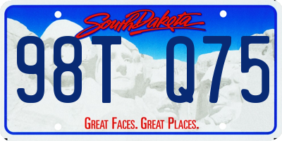 SD license plate 98TQ75