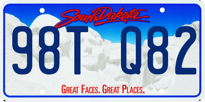 SD license plate 98TQ82
