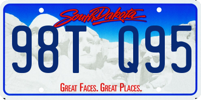 SD license plate 98TQ95