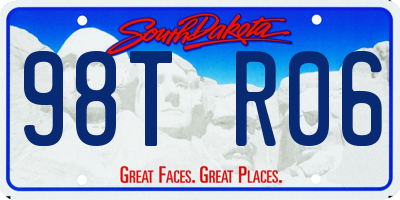 SD license plate 98TR06