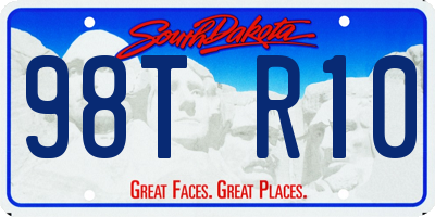 SD license plate 98TR10