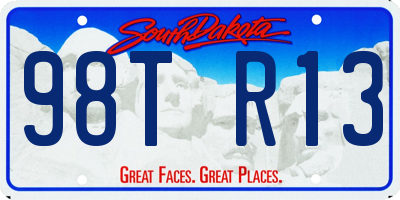 SD license plate 98TR13