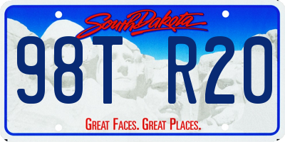 SD license plate 98TR20