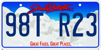 SD license plate 98TR23
