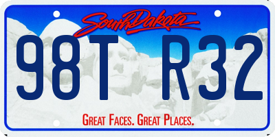 SD license plate 98TR32