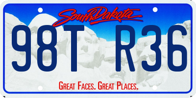 SD license plate 98TR36