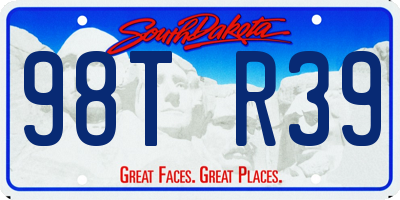 SD license plate 98TR39