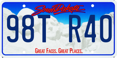 SD license plate 98TR40