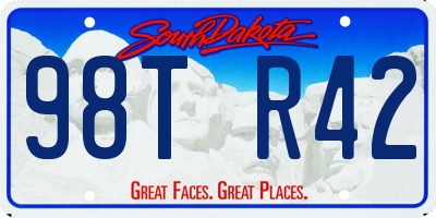 SD license plate 98TR42