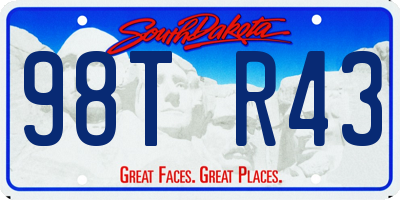 SD license plate 98TR43