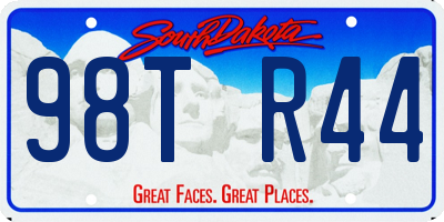 SD license plate 98TR44