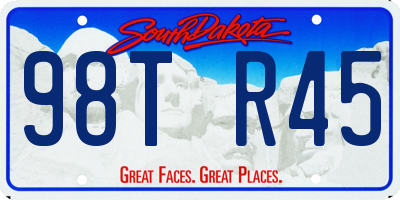 SD license plate 98TR45