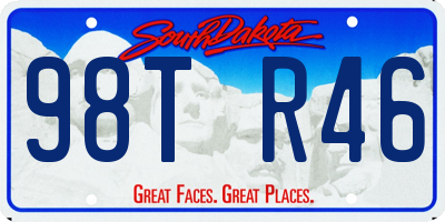 SD license plate 98TR46