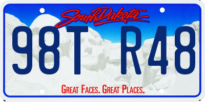 SD license plate 98TR48