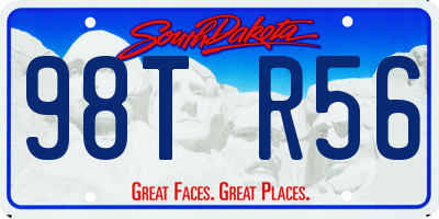 SD license plate 98TR56