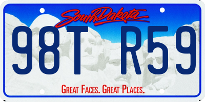 SD license plate 98TR59