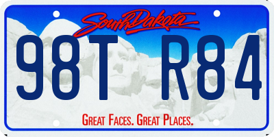 SD license plate 98TR84