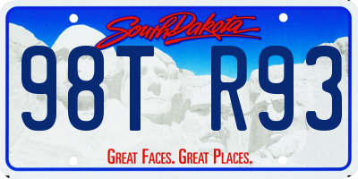 SD license plate 98TR93