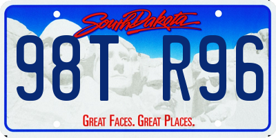 SD license plate 98TR96