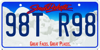 SD license plate 98TR98