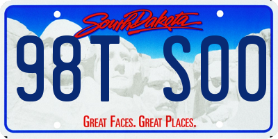 SD license plate 98TS00